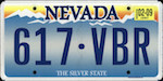 Official licens plate of Nevada state.