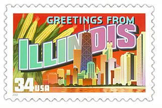 Official Illinois state stamp.