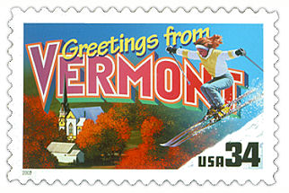 Official Vermont state stamp.